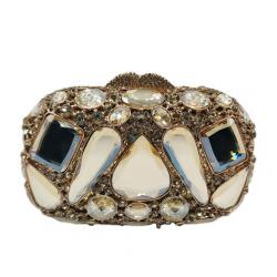 New arrival  rhinestone handmade party bags wedding clutch purse luxury trendy luxury stone clutch evening bags for women