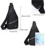 Gelory Water Resistant Polyester Funny Pack Lightweight Crossbody Chest Bag Single Shoulder Bag For Gym Workout Travel Hiking Outdoors