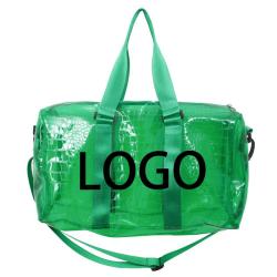 wholesale custom logo pvc clear jelly color swimming overnight tote duffel duffle bag for women girls spend the night bags