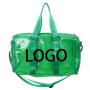 wholesale custom logo pvc clear jelly color swimming overnight tote duffel duffle bag for women girls spend the night bags