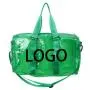 wholesale custom logo pvc clear jelly color swimming overnight tote duffel duffle bag for women girls spend the night bags