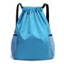 Gelory Promotion Custom Lightweight Waterproof Polyester Multi-purpose Sides Mesh Pocket Fitness Drawstring Backpack Bag