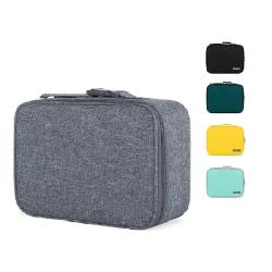 Gelory Modern Simple Fashion Zipper 600 D Polyester Lunch Bag Kids Gray Insulated Lunch Box