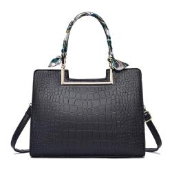 2024 Custom Scarf Vegan Leather Bag Handbag For Women Ladies Fashion PU Crocodile