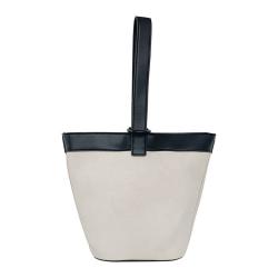 Manufacturers Wholesale New Design Women Bucket Bag Simple Tote Purses and Hand Bag Canvas Splicing PU Leather Bucket Handbag