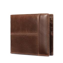 ZF015 RFID  Anti-theft Men Retro Wallet Short Head Layer Cowhide Multi Card Position Wallet Waterproof Wear Change Purse