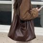 Trendy Autumn Shoulder Tote bags women big brown handbags ladies Luxury Casual Totes shoulder purse designer leather bags