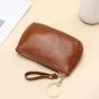 Cartera De Cuero Para Hombre Bolso Nina Luxury Leather Minimalist Mini Zipper Wallet Cute Small Keychain Coin Purse For Girls