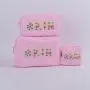 Keymay RTS Multi-color Portable Large Capacity Inner Pocket Waterproof Pink Makeup Bag Letter Cosmetic Bag Nylon Zipper Pouch