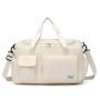 Large capacity portable fitness shoulder independent shoe compartment yoga travel bag
