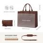LOVEVOOK OEM 15.6 inch Laptop Tote Bag for Women Handbags Vintage Computer Work Bags Leather Briefcase Office Ladies Bag Purse