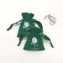 Custom White Logo Small Cotton Linen Drawstring Bag for Jewelry Necklace Packaging Reusable Cotton Dust Gift Pouch