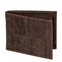 Original Wood Leather RFID Wallets Slim Short Brown Cork Coin Wallet Bifold Mens Cork Leather Wallet