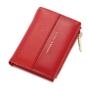 ZR486 Fashion Versatile Woman Short Wallet Classic Card Holder Case Girl  Purse Female Money Clip Billfold Zipper PU Leather