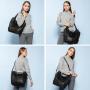 LOVEVOOK Realer custom top sale ladies women handbag shoulder bag Large 2 pieces set handbag Ladies Hobo bag Bucket large Purse