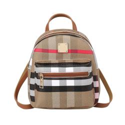 2024 Plaid Fashion Backpack Single Strap Portable Student Schoolbag Lady's Portable Shoulder Bag Chain Wholesale Foreign Trade