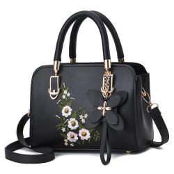 2022 Newest Fashion Patchwork Embroidery Flower new Crossbody ladies Bags Trendy PU Leather handbags for women luxury