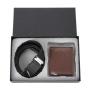 Custom Brand Logo Fashion Leather Men Wallet Belt Set Automatic Buckle Belts Gift Box Set For Men