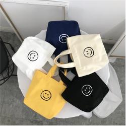 Wholesale Custom Printable Logo Handheld Printed Canvas Cotton Tote Bags For Shopping Gift Storage