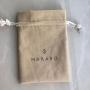Custom Logo Recyclable Cotton Jewellery Drawstring Pouch Jewellery Packaging Bag Cotton Drawstring Bag