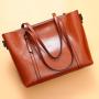 2022 Fashion Design Genuine Leather Ladies Large Capacity Tote Handbags Luxury Women Shoulder Bag With Coin Purse