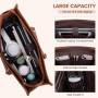 LOVEVOOK 15.6 inch Work Business Leather Laptop Tote Bags for Women Ladies 2pcs Waterproof Office Computer Shoulder Handbag Bags