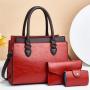 New wholesale luxury leather fashion quilted leather handbags set women's large capacity women's shoulder bags 2024