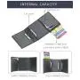 OEP001 Men's Aluminum Box Carbon Fiber Wallet RFID Blocking Pop up Card Holders Slim Credit Card Holder For Men