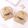 High Quality Jute Drawstring Coffee Tea Packing Bag Custom Logo Recycled Jute Gift Dust Bag