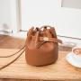 Women's Lychee Pattern Bucket-Shaped Shoulder Bag 2024 Summer Autumn Korean Version New Cross Body Small Bag Shoulder Bag
