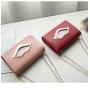 Crisp & Cute Style Big Mouth Women Handbags  Purses Small Square Flap Handbag Magnetic Button Closure Metal Chain Sling Bag