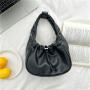 Soft PU Leather Ruched Fashion Designer Hobo Handbags Famous Brands Clutch Hand Bag Custom Long Chain Crossbody Bag