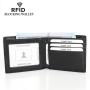 Simple Men's Microfiber Leather Wallets Anti-Theft RFID Short Wallet Credit Card Holder Cash Clip Slim Wallets Grey For man