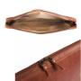 Custom computer bag 13 15 inch vegetable tanned leather laptop sleeve document holder