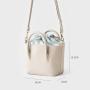 Custom Fashionable Simple and Diagonal Cross Small Women's Bucket Handbags Drawstring Bag