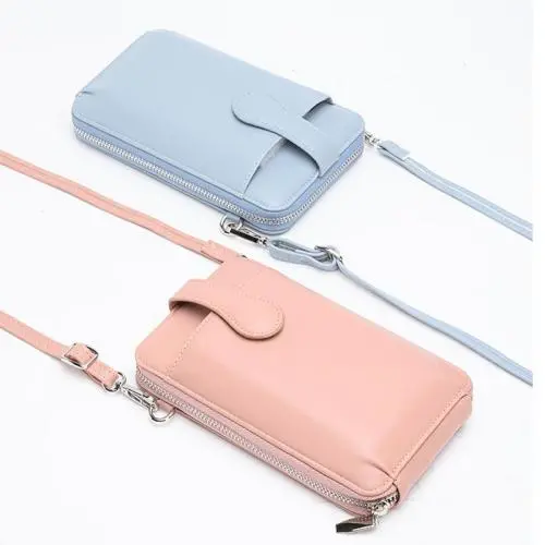 ZR762 Women's Mobile Phone Bag PU Fashion Girl Crossbody Shoulder Bag High Quality Lady Zipper Messenger Card Coin Purse Bags