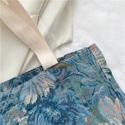 Wholesale Fashionable Student Canvas Small Handbag Women Custom Printed Tote Bag