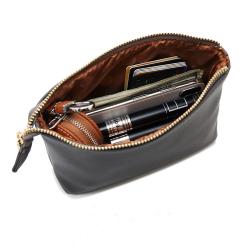 Makeup pouch travel organizer make up brush bag black clutch trousse de maquillage zipper cosmetic bag