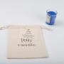 Custom Logo Printed Organic Muslin Cotton Drawstring Dust Gift Candle Bag Wholesale Cotton Candle Pouch