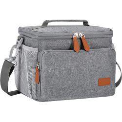 Collapsible Portable Large Bento Lunch Bag Insulated Leakproof Soft Lunch Box for Adult Men Women