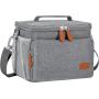 Collapsible Portable Large Bento Lunch Bag Insulated Leakproof Soft Lunch Box for Adult Men Women