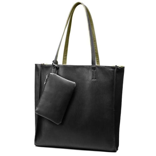 LOVEVOOK Foldable Soft PU Leather Bag Set 2 pcs Wallet and Purse Clutch Minimalist Women Large Capacity Totes Bags.
