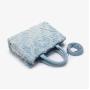 2024 Wholesale Customized Logo Denim Hand Bag For Women Luxury Jeans Leather Prismatic Ladies Handbag