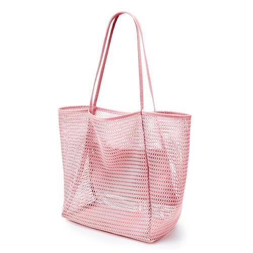 Women's New Casual tote Foldable Beach Handbag with Two Handles Polyester Lining for Summer Outdoor Travel and Shopping