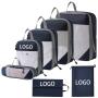 wholesale custom printing travel package cloth storage bag travel waterproof organizer pouch 7 set packing cubes for suitcases
