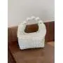 Retro hollow pearl handmade woven beaded handbag carteras para mujer 	 sac a main
