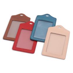 Leather Document Cover Work Card Cover Work Badge Brand Name Card Bus Campus Access Control Student Meal Card Protective Cover