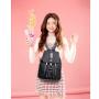 ZR496 Women's PU Anti-theft Waterproof Backpack New Fashion Famale Nylon Canvas Oxford Cloth Backpack Girl Single Shoulder Bag