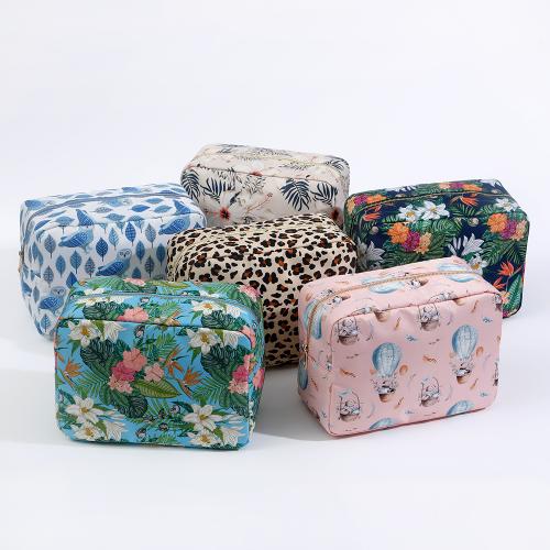 Keymay Stock Girl Large Capacity Travel Zipper Pouch Purse Nylon Waterproof Personalized Travel Toiletry Makeup Cosmetic Bag