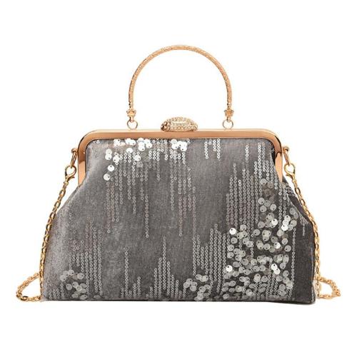 HR564 Women New Designed Sequins Shine Brightly Dinner Clutch Handbag Fashion Shell Shaped Crossbody Bag Ladies Luxury Party Bag